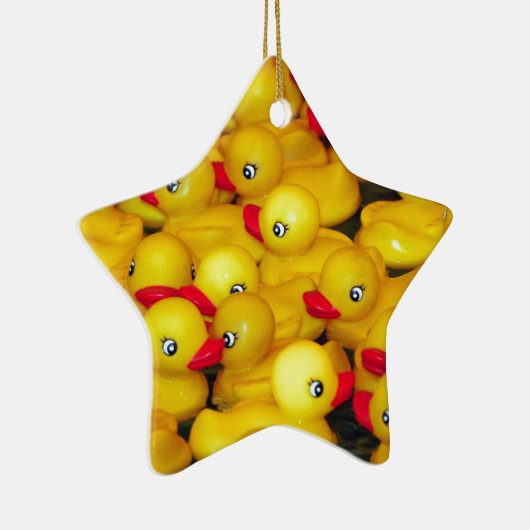 Cute yellow rubberkokers keramisch ornament (Rechts)