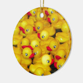 Cute yellow rubberkokers keramisch ornament (Links)