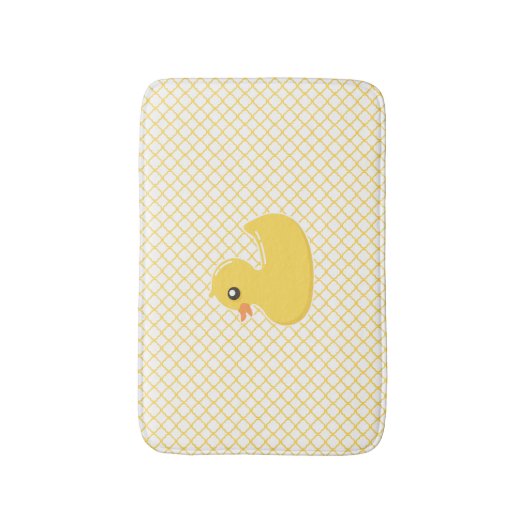Cute Yellow Rubby Ducky Bath Mat (Voorkant Verticaal)