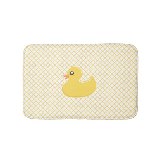 Cute Yellow Rubby Ducky Bath Mat (Voorkant)