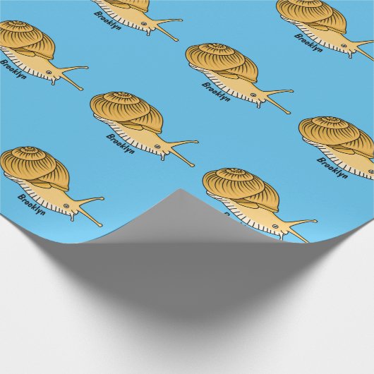 Cute yellow slak cartoon illustratie cadeaupapier (Hoek)