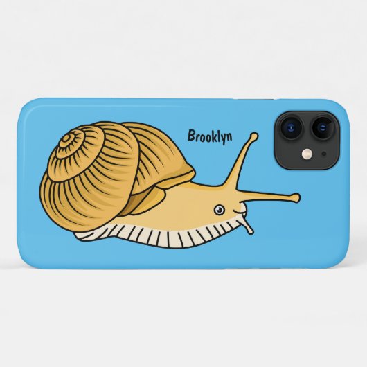 Cute yellow slak cartoon illustratie Case-Mate iPhone case (Achterkant (horizontaal))