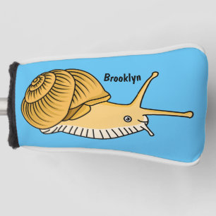 Cute yellow slak cartoon illustratie golfheadcover