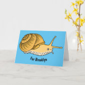 Cute yellow slak cartoon illustratie kaart (Gele Bloem)