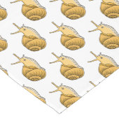Cute yellow slak cartoon illustratie korte tafelloper (Hoek)
