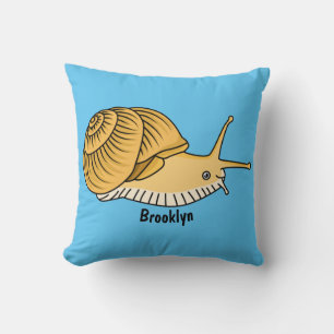 Cute yellow slak cartoon illustratie kussen