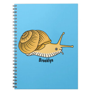 Cute yellow slak cartoon illustratie notitieboek