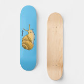 Cute yellow slak cartoon illustratie persoonlijk skateboard (Voorkant)