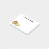 Cute yellow slak cartoon illustratie post-it® notes (Schuin)