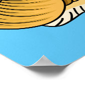 Cute yellow slak cartoon illustratie poster (Hoek)