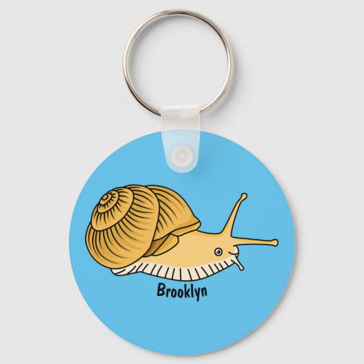 Cute yellow slak cartoon illustratie sleutelhanger (Voorkant)
