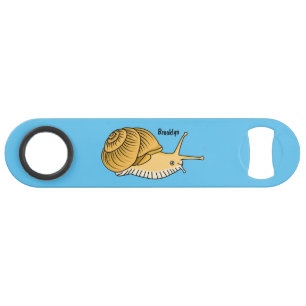 Cute yellow slak cartoon illustratie speed flessenopener