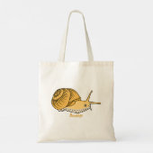 Cute yellow slak cartoon illustratie tote bag (Achterkant)