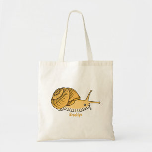 Cute yellow slak cartoon illustratie tote bag
