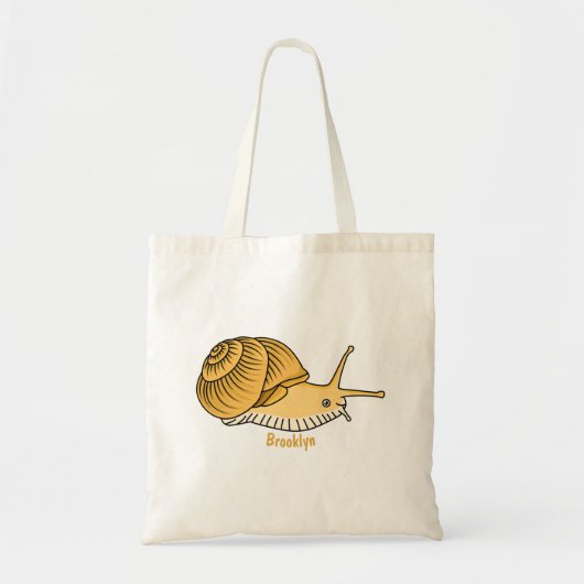 Cute yellow slak cartoon illustratie tote bag (Voorkant)