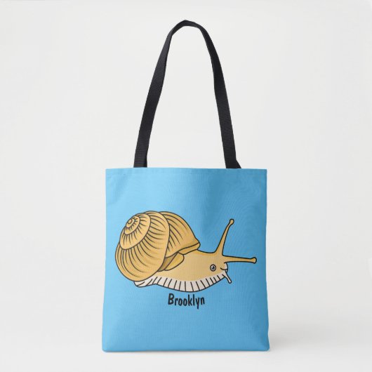 Cute yellow slak cartoon illustratie tote bag (Voorkant)
