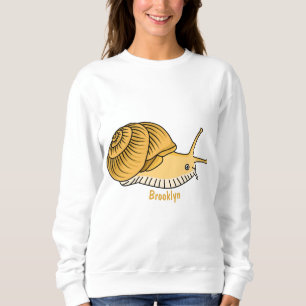 Cute yellow slak cartoon illustratie trui