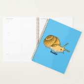 Cute yellow snail cartoon illustration planner (Display)