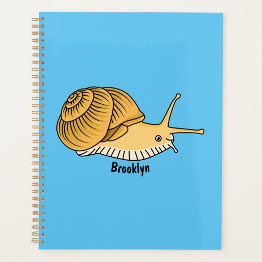 Cute yellow snail cartoon illustration planner (Voorkant)