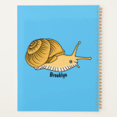 Cute yellow snail cartoon illustration planner (Achterkant)