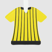 Cute Yellow Soccer Reference Uniform Ornament (achterkant)