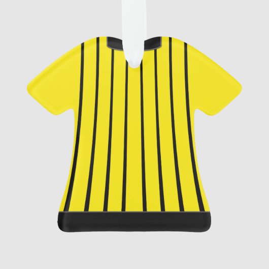 Cute Yellow Soccer Reference Uniform Ornament (achterkant)