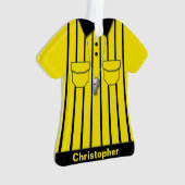 Cute Yellow Soccer Reference Uniform Ornament (voorkant)