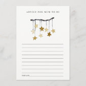 Cute Yellow Star Mobile Advice voor maximaal Baby  Informatiekaartje (Voorkant)