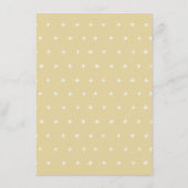 Cute Yellow Star Mobile Advice voor maximaal Baby  Informatiekaartje (Achterkant)