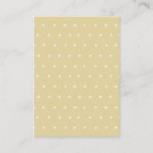 Cute Yellow Star Mobile Books voor Baby shower Informatiekaartje (Achterkant)