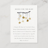 Cute Yellow Star Mobile Books voor Baby shower Informatiekaartje (Voorkant)