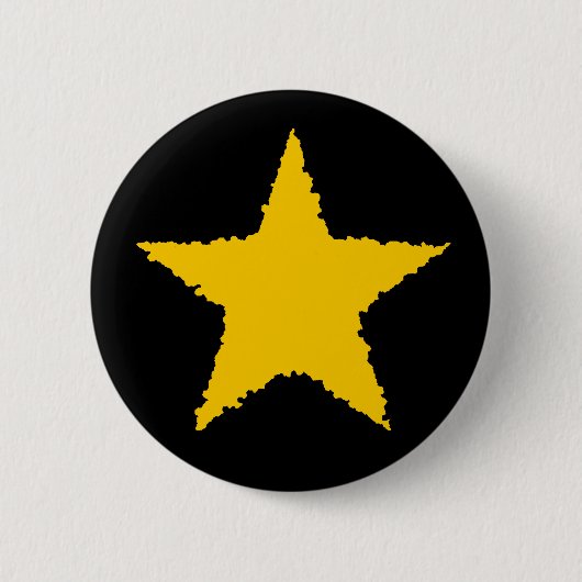 Cute yellow star ronde button 5,7 cm (Voorkant)