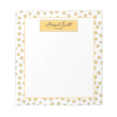 Cute Yellow Stars Pattern Kinder Notitieblok (Voorkant)