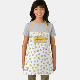 Cute Yellow Stars Pattern Kinder Schort