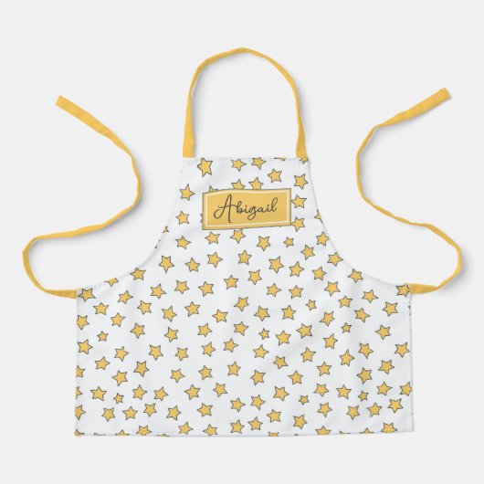 Cute Yellow Stars Pattern Kinder Schort (Voorkant)