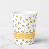 Cute Yellow Stars Pattern Kinderen van afgelopen d Papieren Bekers (Rechts)