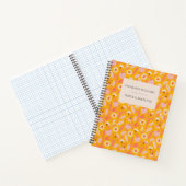 Cute Yellow Strawberry Flower Pattern Personalized Notitieboek (Binnen)