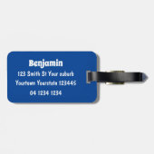 Cute yellow submarine fish cartoon illustration bagagelabel (Achterkant horizontaal)