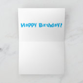 Cute yellow submarine fish cartoon illustration kaart (Binnen)