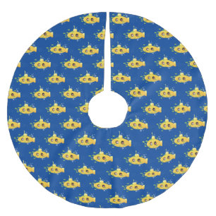 Cute yellow submarine fish cartoon illustration kerstboom rok