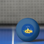 Cute yellow submarine fish cartoon illustration pingpongbal (Net)