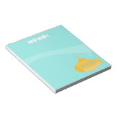 Cute Yellow Submarine onder het zee, voor kinderen Notitieblok (Schuin)