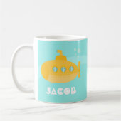 Cute Yellow Submarine, onderwater, voor kinderen Koffiemok (Links)