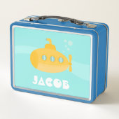 Cute Yellow Submarine Underwater Kinder gepersonal (Achterkant)