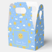 Cute Yellow Sun Blue Sky Baby shower Bedankdoosjes (Geopend)