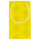 Cute yellow sun patroon modern, leuk, helder klein cadeauzakje (Achterkant)
