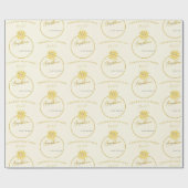 Cute Yellow Sun Ray van Sunshine Summer Baby showe Cadeaupapier (Vlak)