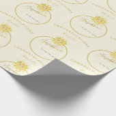 Cute Yellow Sun Ray van Sunshine Summer Baby showe Cadeaupapier (Hoek)