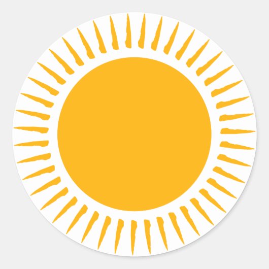 Cute yellow sun strys blij boho modern ronde sticker (Voorkant)