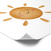 Cute Yellow Sun With Smile Day Nursery Poster (Hoek)